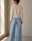 Dark Opal Soleil Open Stitch Sweater