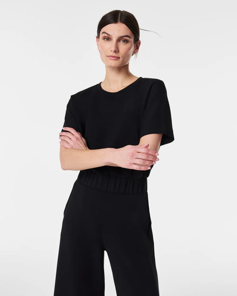 SPANX® Very Black Air Essentials Crop Wide Leg Jumpsuit