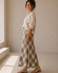 Ecru & Blue Ariel Skirt