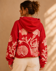 Cherry Combo Shell Baby Hoodie