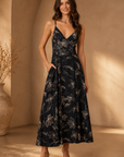 Black Open Back Maxi Dress