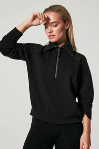 Black Airessentials Half Zip Sweater