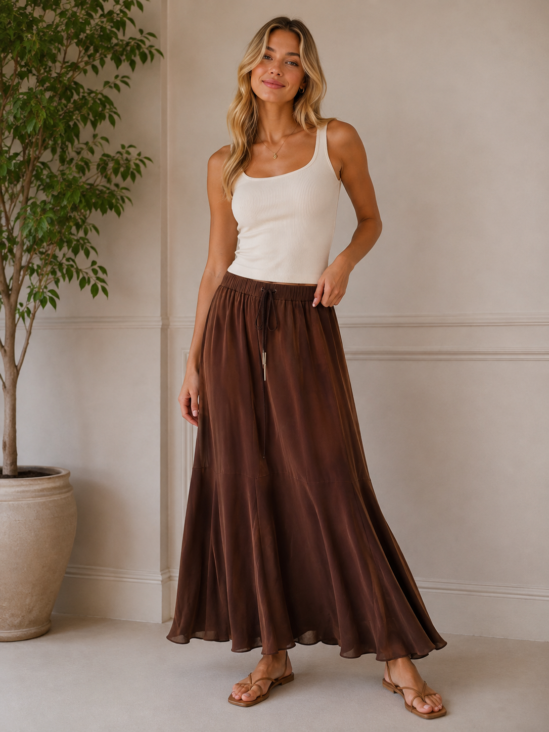 Chocolate Waiverly Skirt