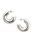 Silver Eldon Hoop Earring