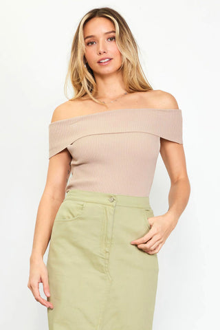 Taupe Carrie Top