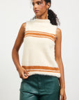 Cream-Camel Elysia  Sweater Tank