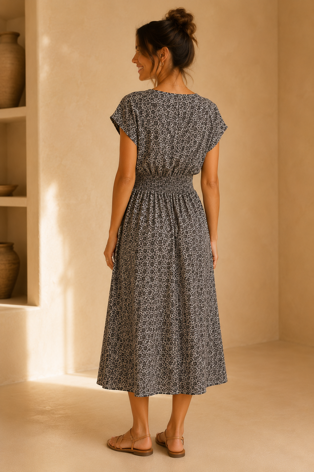 Eclipse Sanna Iris Floral Midi Dress
