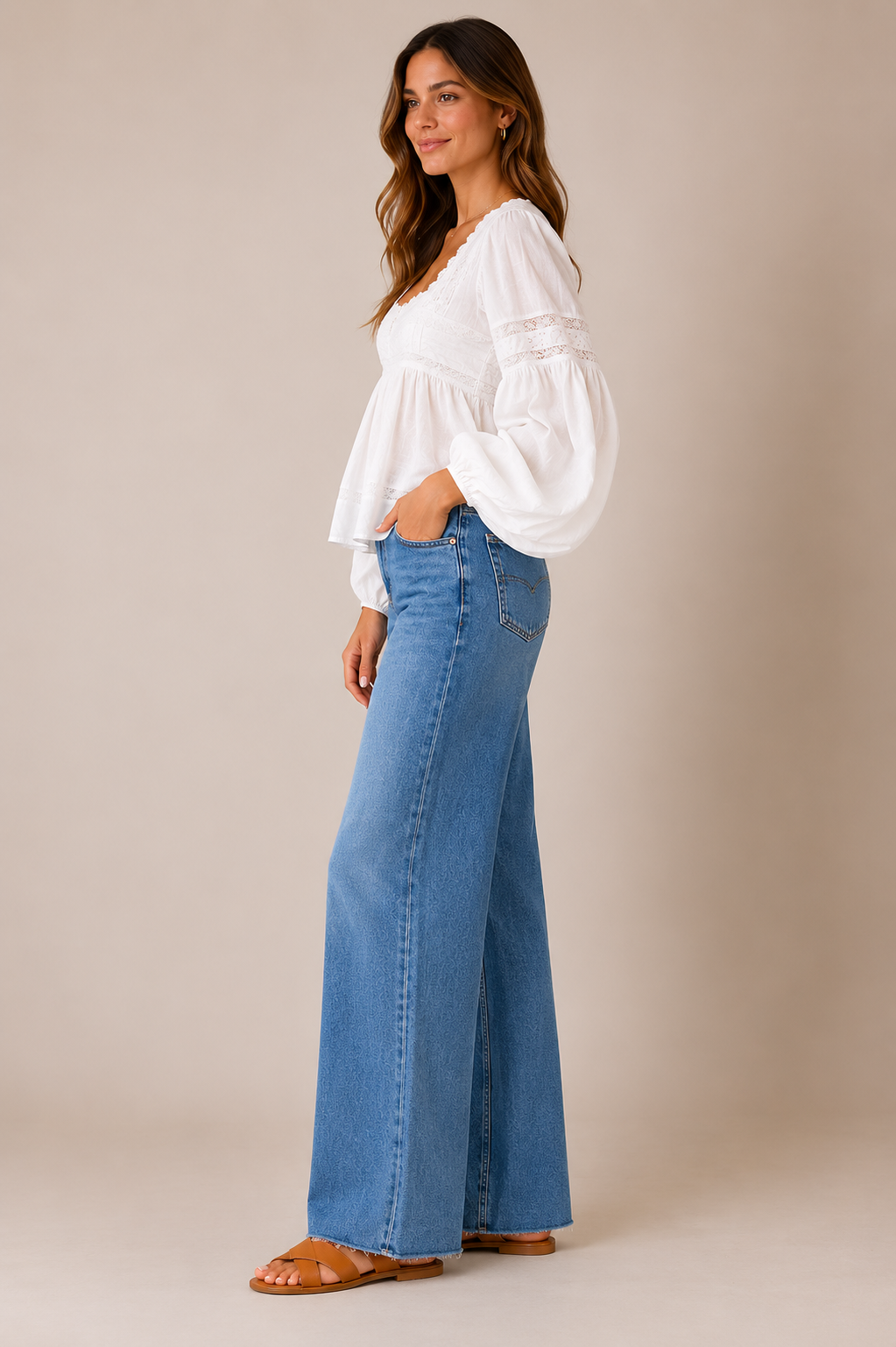 Creme  Fluvia Blouse