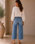 Victorious High Rise Crop Wide Leg Jean