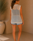 Optic White Wren Button Top