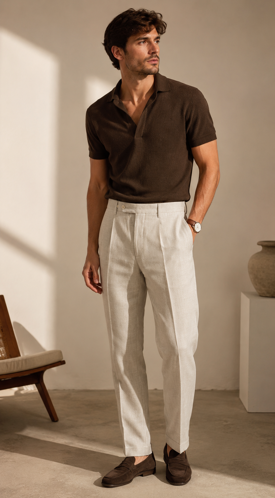 Natural Saltwood Trouser