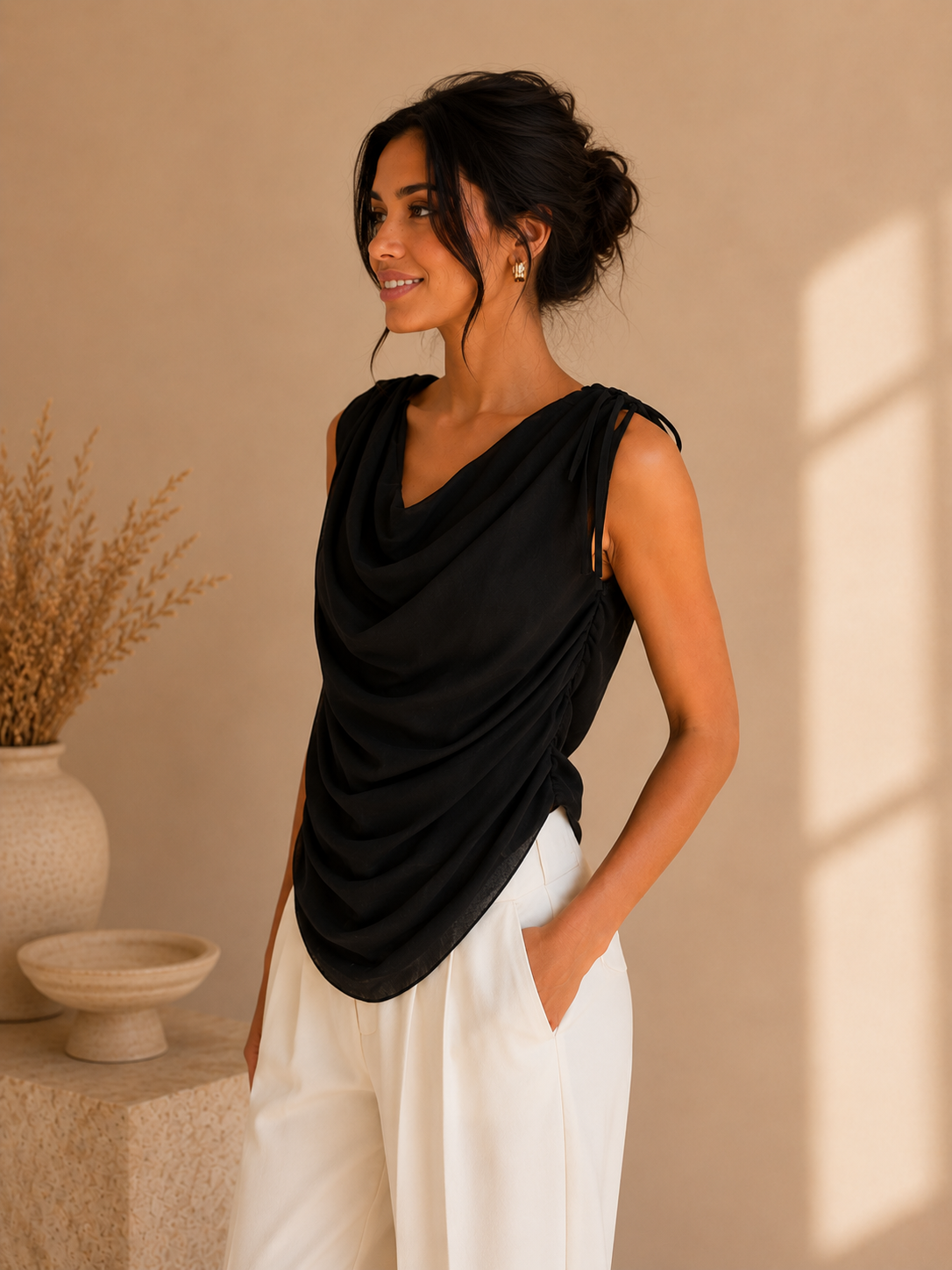 Black Rhea Top