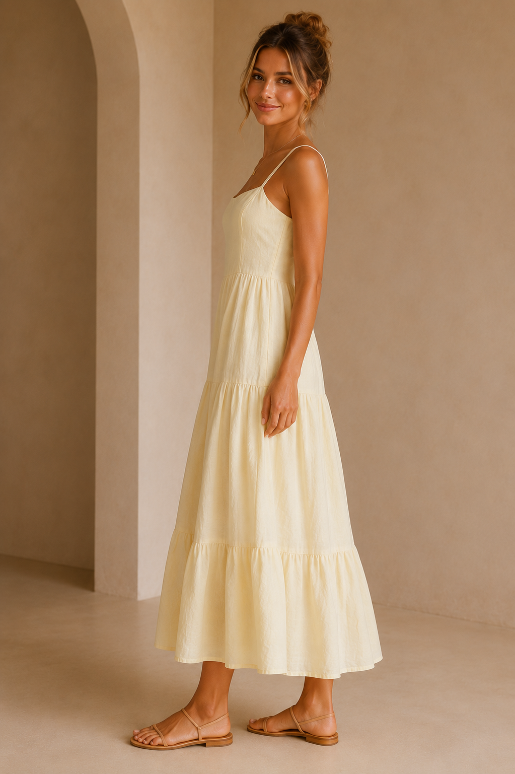 Lemon Chiffon Georgie Maxi Dress