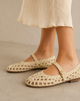 Natural Raffia Melody Flats