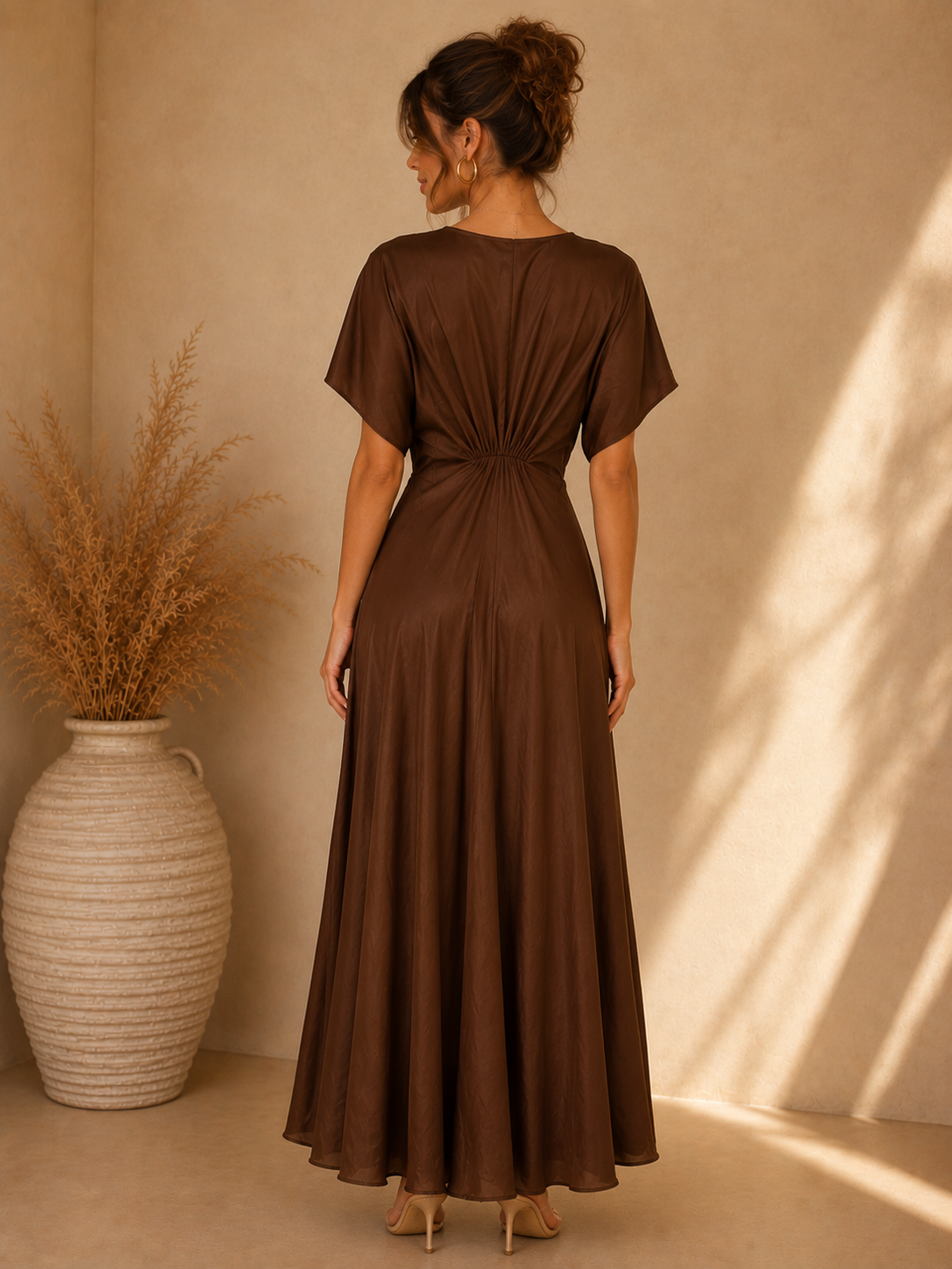Espresso Chantel Maxi Dress - FD9198-B