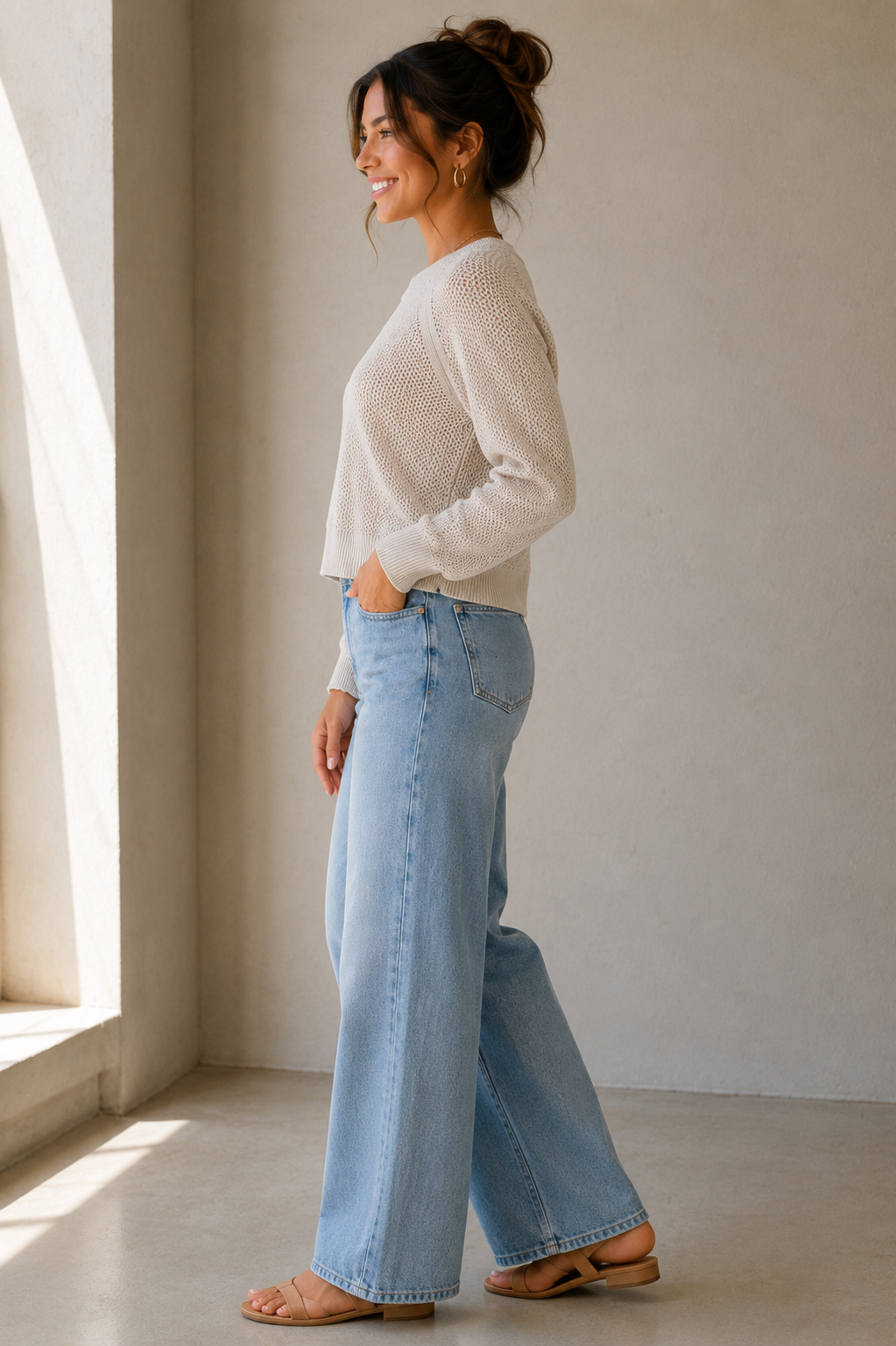 Dark Opal Soleil Open Stitch Sweater