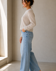 Dark Opal Soleil Open Stitch Sweater