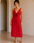 Red Archer Midi Dress