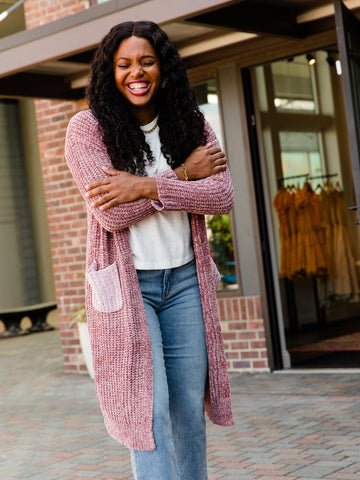 Mauve Alina Cardigan