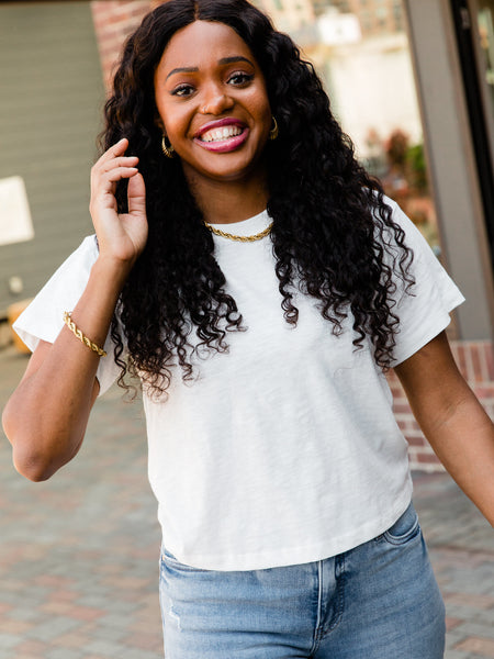 White Julia Tee
