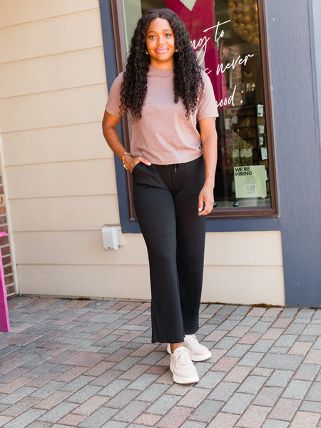 Brown Boxy Basic Tee