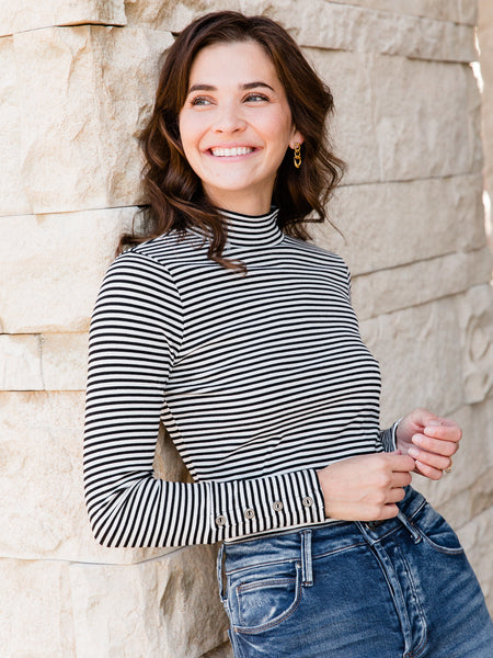 White & Black Marlee Top