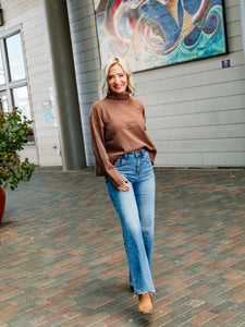 Heather Brown Empire Sweater