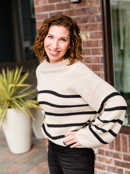 Taupe & Black Street Sweater