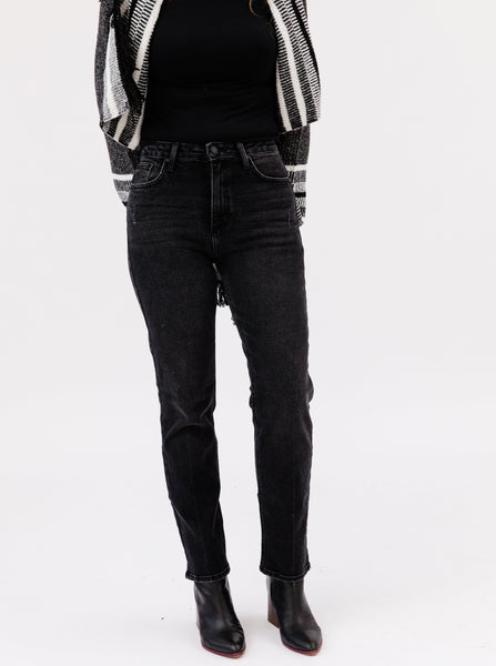 Washed Black Striaght Edgy Jean