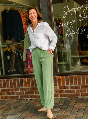 Raquel Tailored Pants in Taupe - Glue Store
