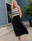 Black Striped Valarie Dress