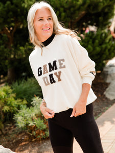 Bone Oversized Game Day Sweatshirt