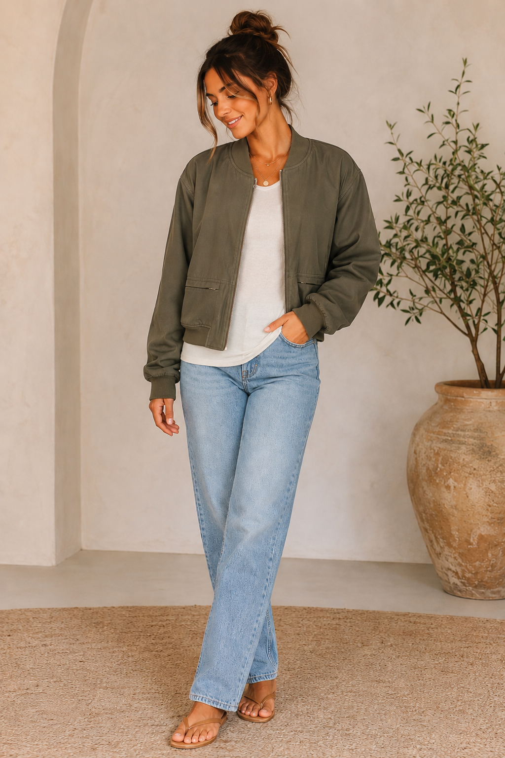 Army Green Infinity Bomber