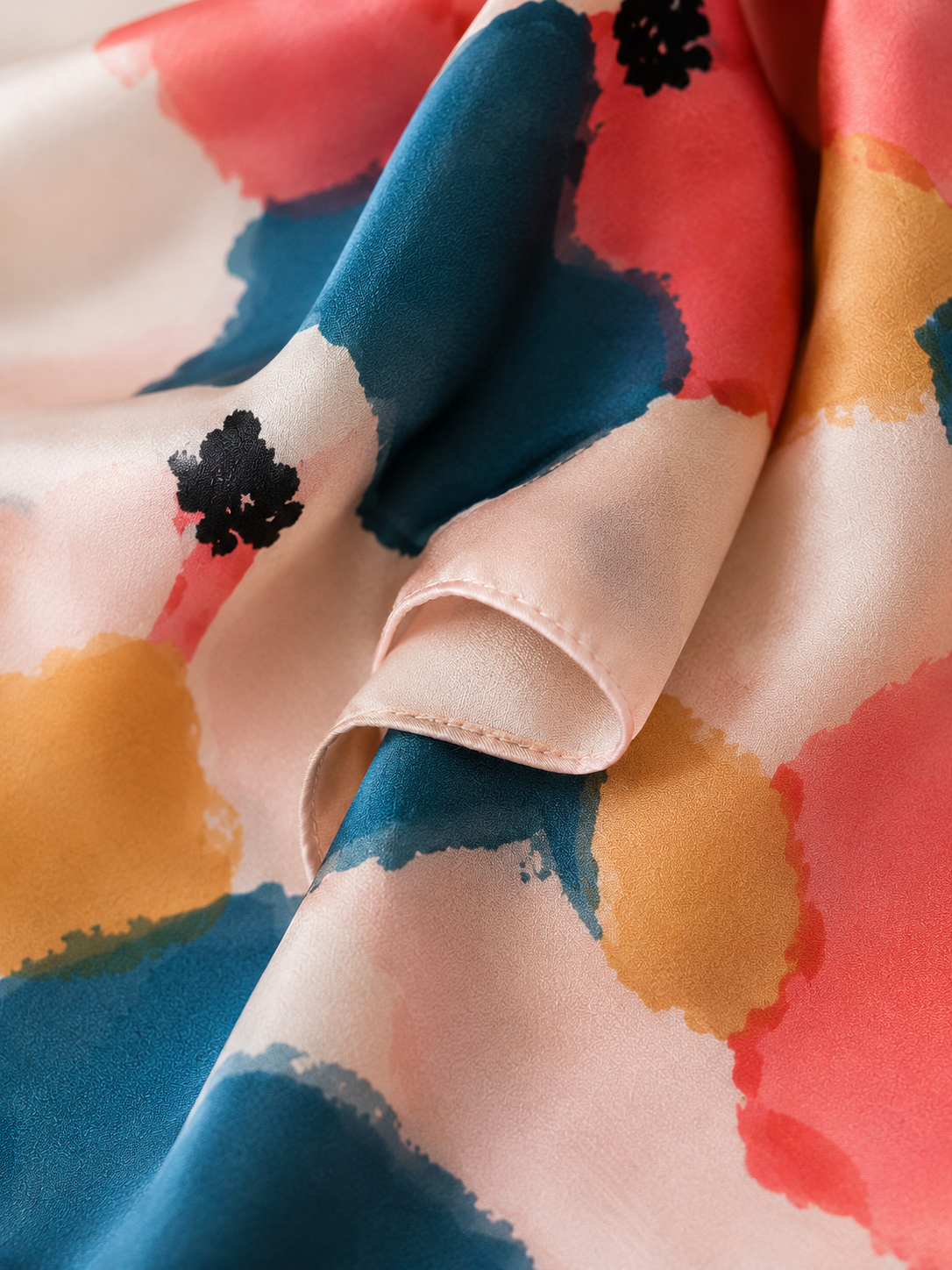 Pink Abstract Colorful Pattern Scarf