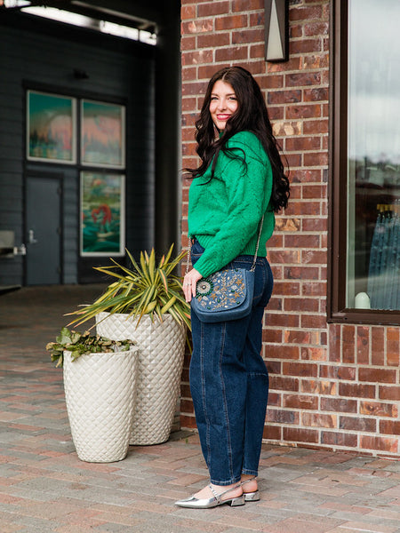 Green Chevron Sweater