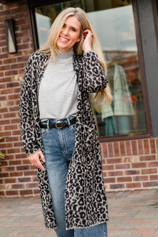 Leopard Jacquard Coat