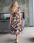 Brown Bobbie Midi Dress