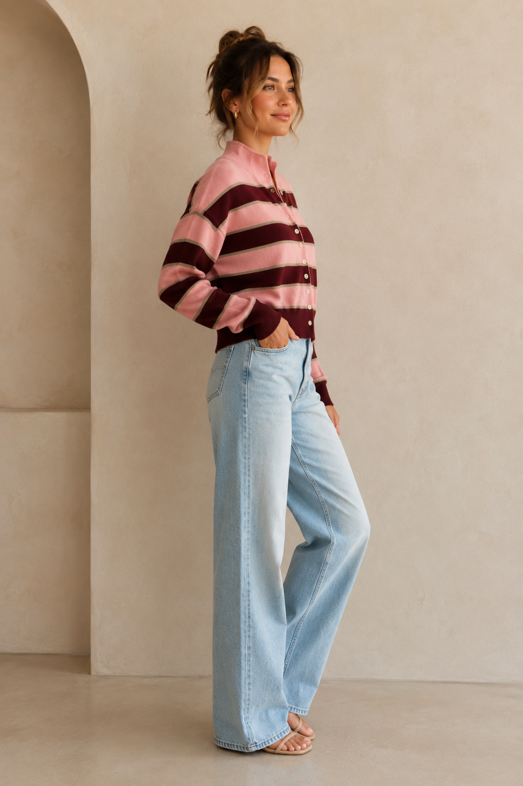 Burgundy Hilly Sweater