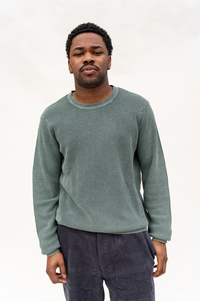 Mountain Olive  Sunwashed Crewneck Sweater