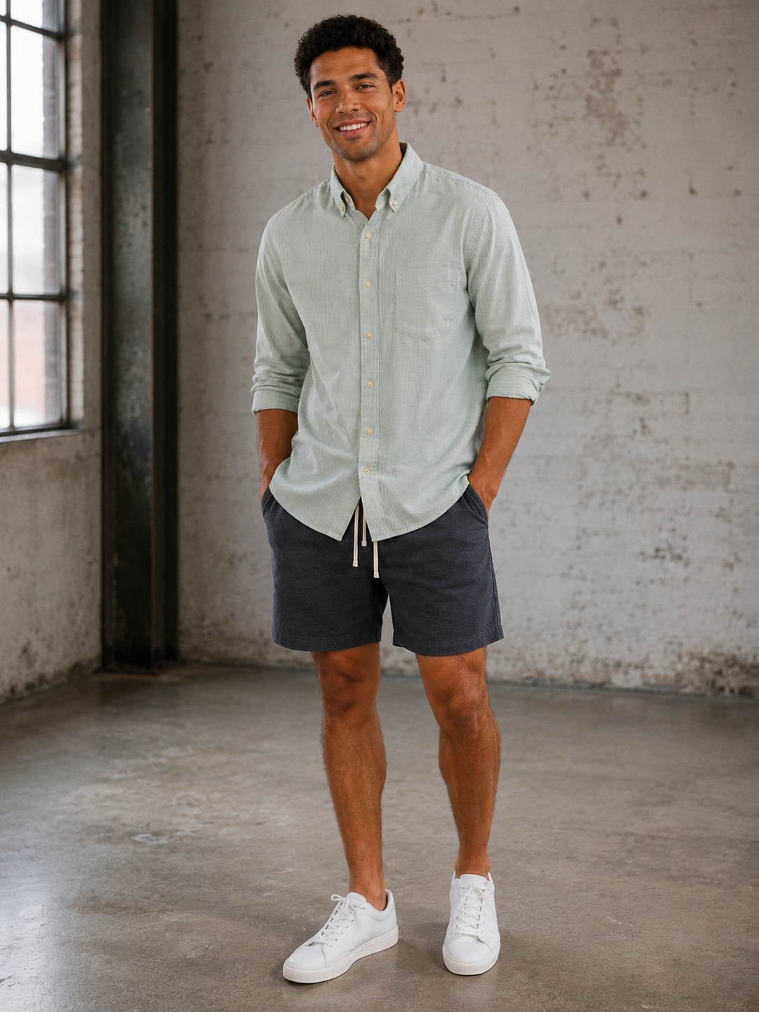 Green Stripe Iceberg Better Than Linen Top