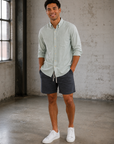 Green Stripe Iceberg Better Than Linen Top