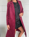Burgundy Suede Dakota Trench