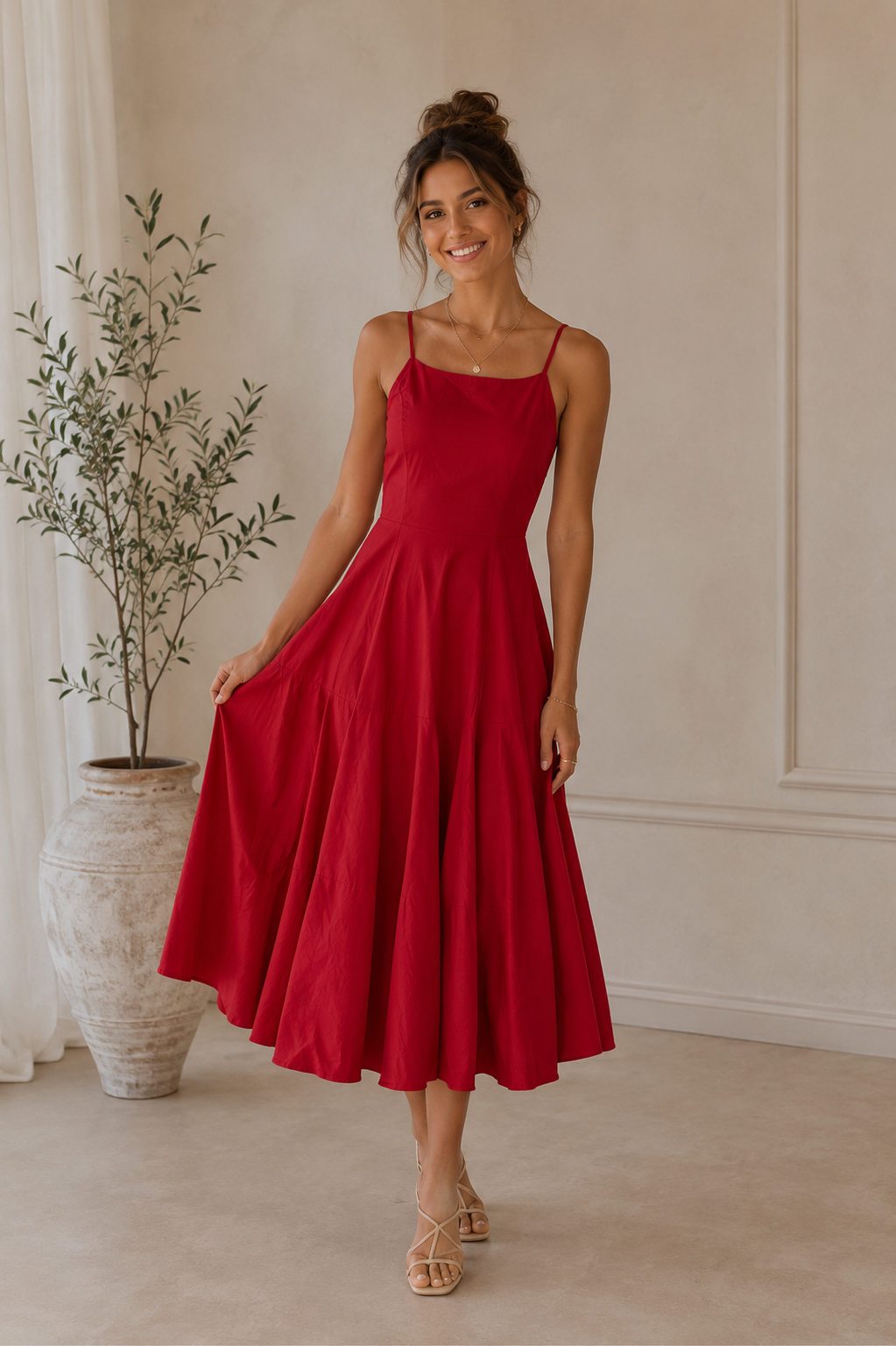 Red Ariella Dress