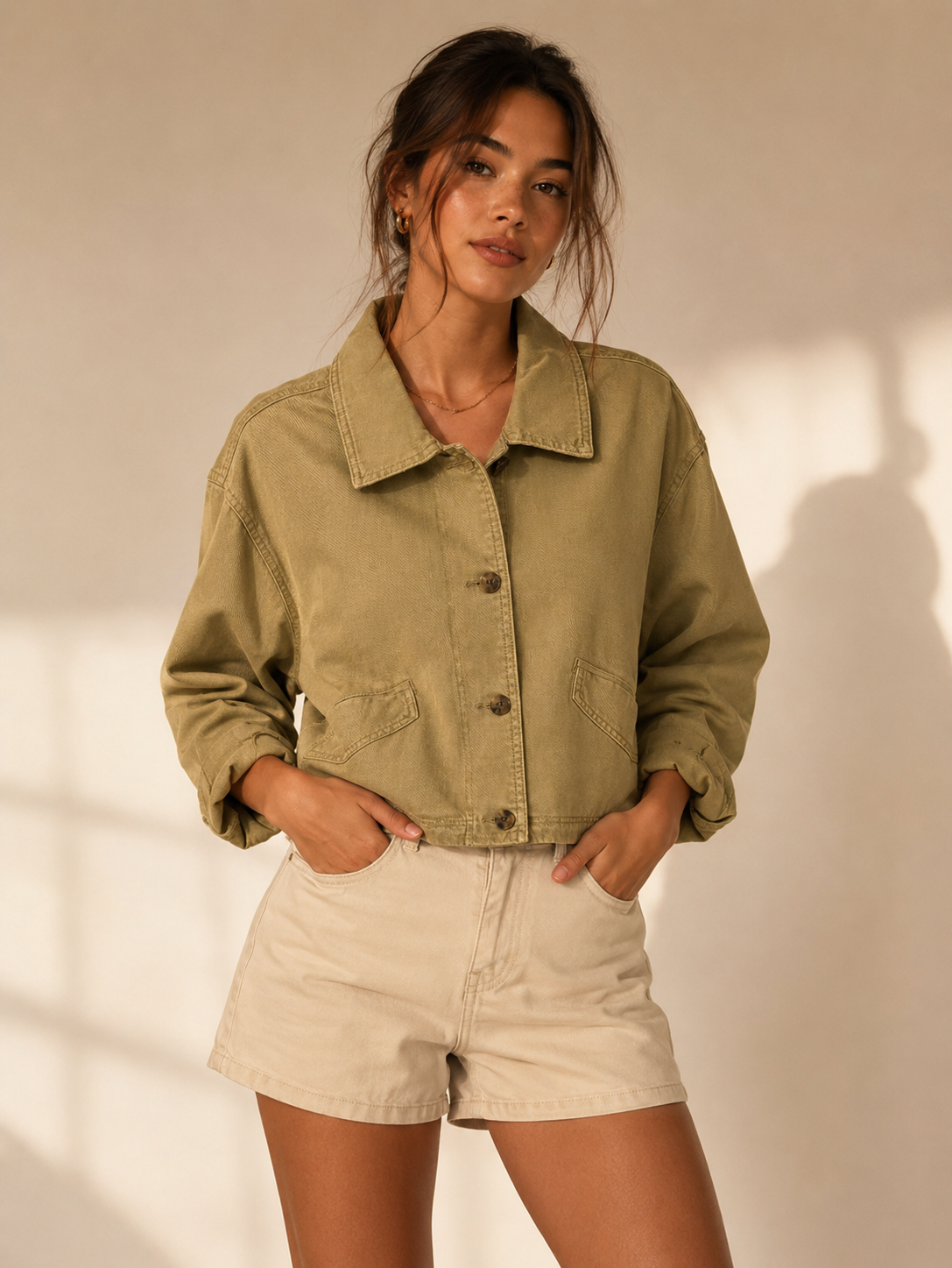 Olive Kayla Button Up