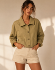 Olive Kayla Button Up