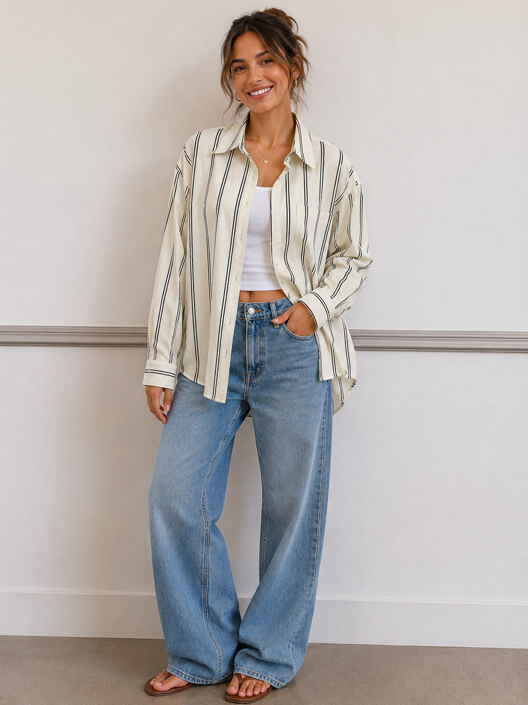 Navy &amp; Cobalt Gisele Top