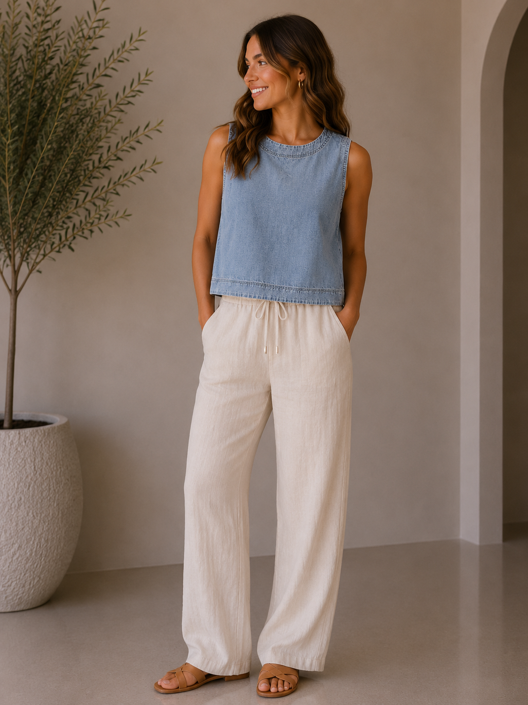 Uptown Blue Myka Top - DJO-25167
