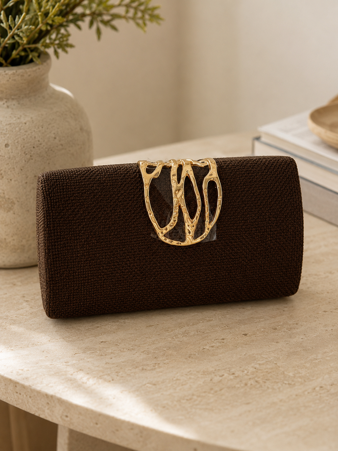 Chocolate Verona Clutch