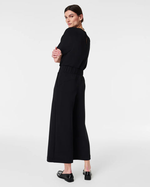 SPANX® Very Black Air Essentials Crop Wide Leg Jumpsuit