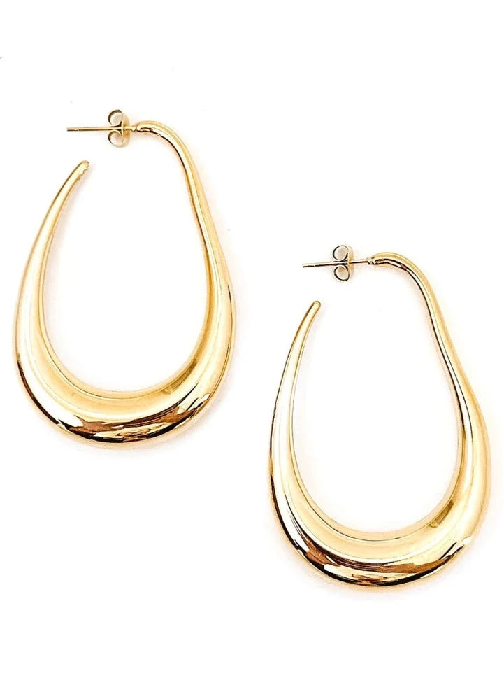 Gold Edfina Large Hoop Earring